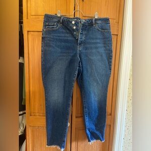 Old Navy High Rise OG Straight Secret Smooth Pockets Button Fly Jeans, size 18